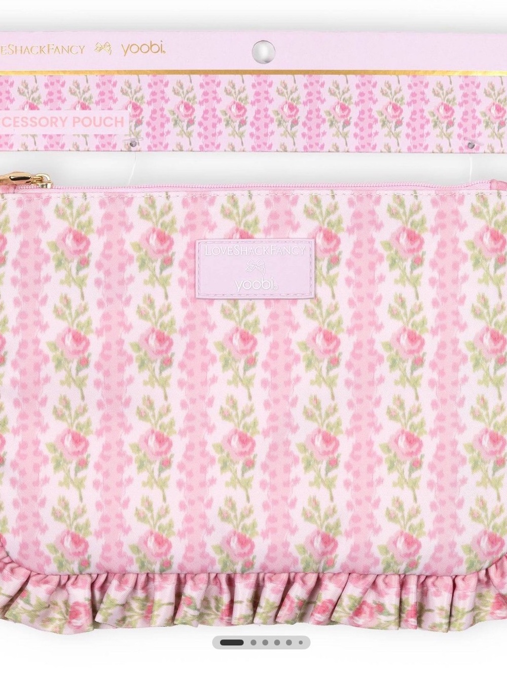 NWT Love Shack Fancy X Target Yoobi Blooming Heirloim Pencil Case Strawberry - Picture 2 of 3